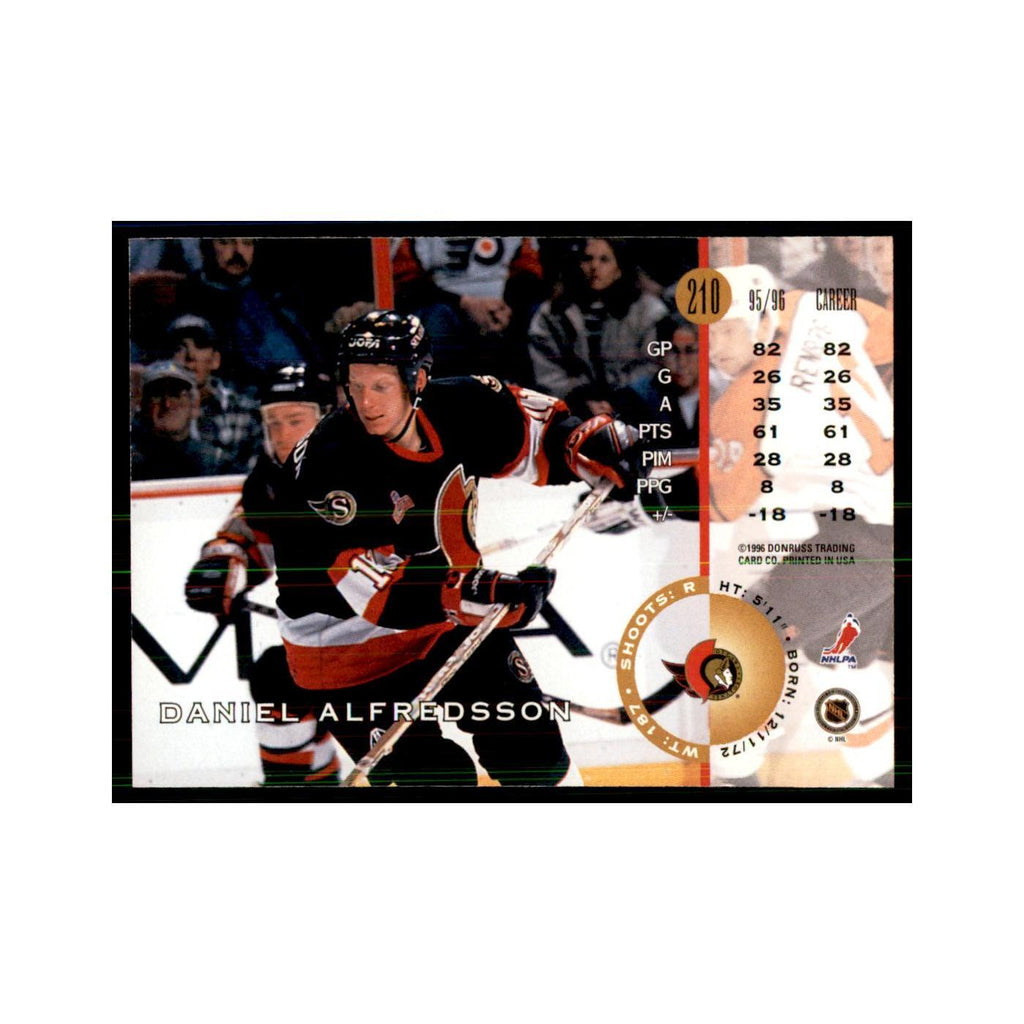 Daniel Alfredsson 1996 Leaf #210 Hockey Cards Hockey Card NM