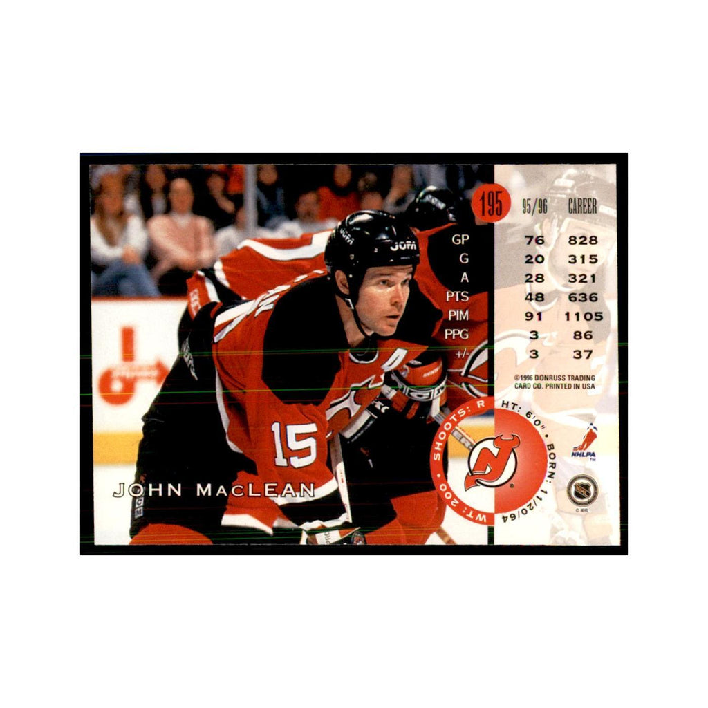 John MacLean 1996 Leaf #195 Hockey Cards Hockey Card NM