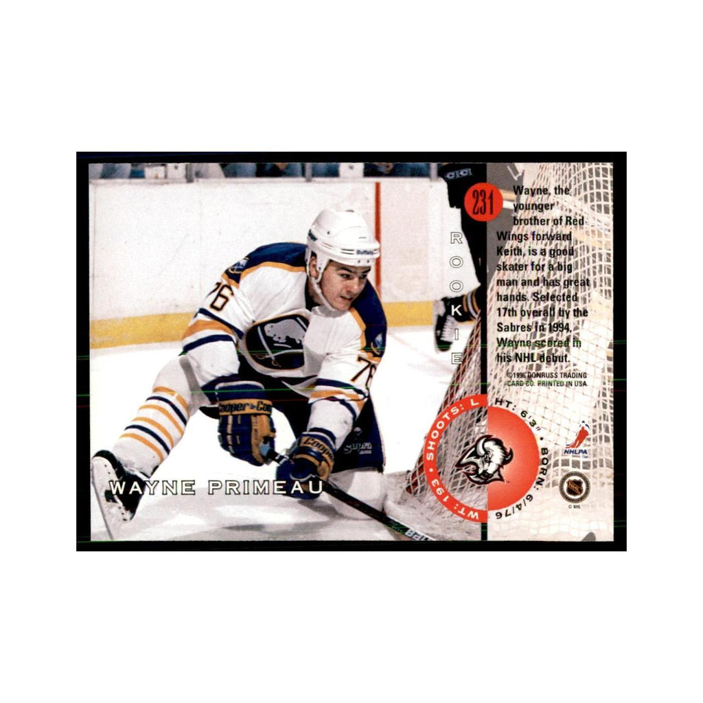 Wayne Primeau 1996 Leaf #231 Hockey Cards Hockey Card NM