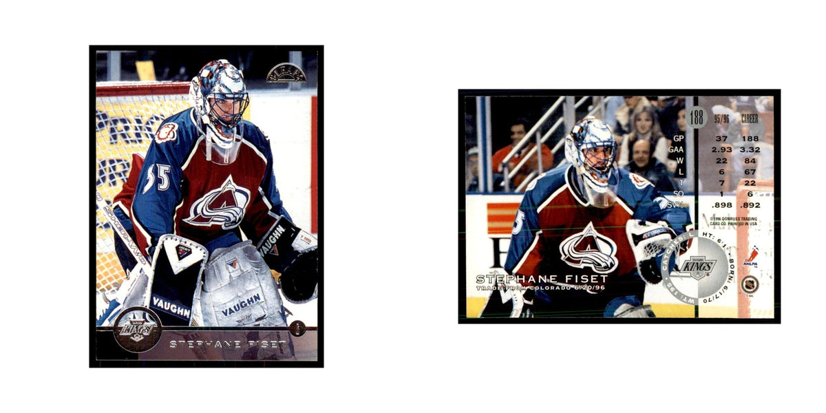Stephane Fiset 1996 Leaf #188 Hockey Cards Hockey Card NM