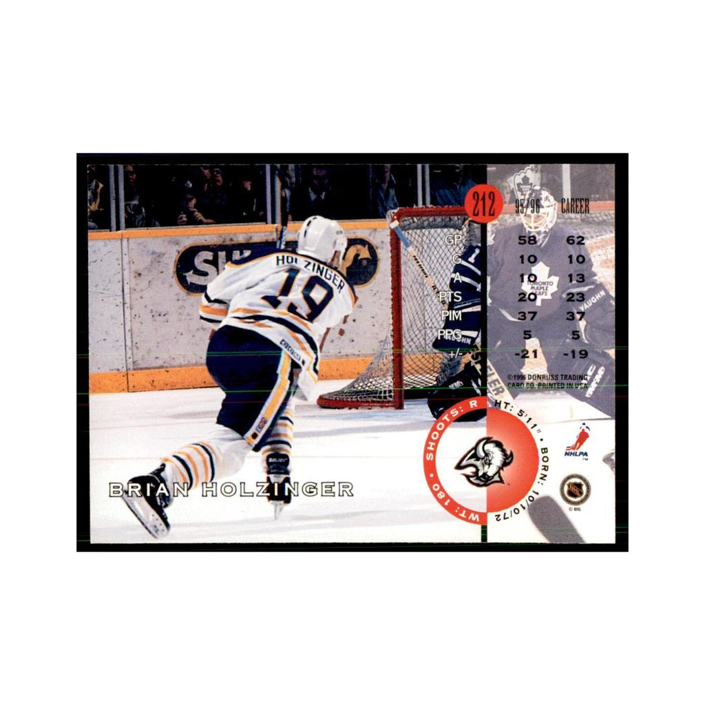 Brian Holzinger 1996 Leaf #212 Hockey Cards Hockey Card NM