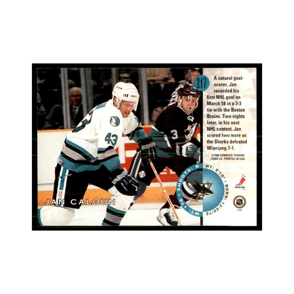 Jan Caloun 1996 Leaf #217 Hockey Cards Hockey Card NM