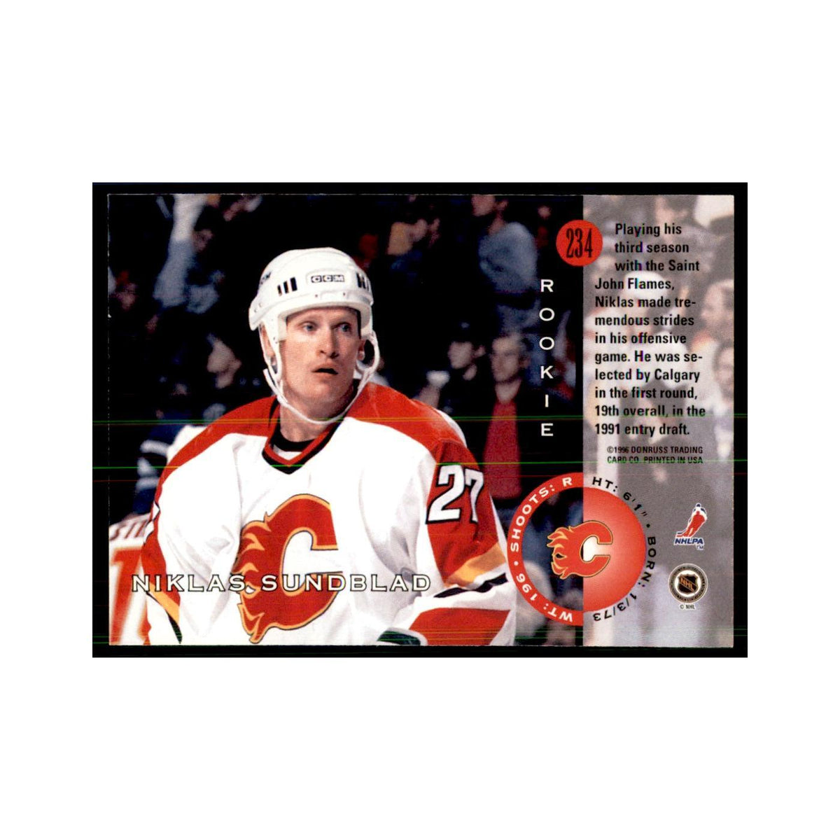 Niklas Sundblad 1996 Leaf #234 Hockey Cards Hockey Card NM