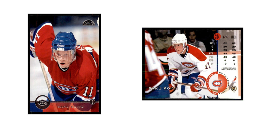 Saku Koivu 1996 Leaf #204 Hockey Cards Hockey Card NM