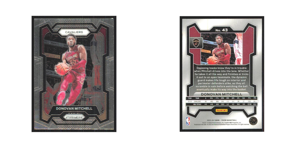 Donovan Mitchell 2023 Panini Prizm #43 Cleveland Cavaliers Basketball Card NM
