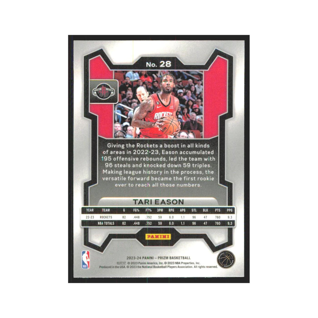 Tari Eason 2023 Panini Prizm #28 Houston Rockets Basketball Card NM