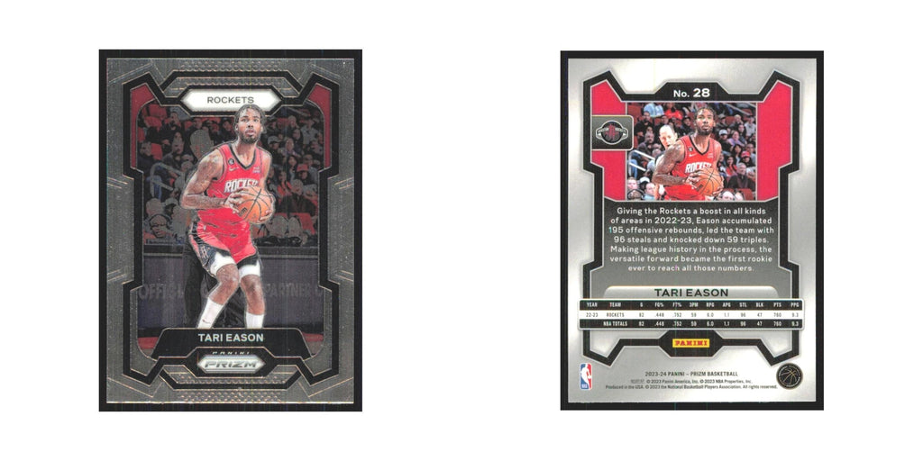 Tari Eason 2023 Panini Prizm #28 Houston Rockets Basketball Card NM