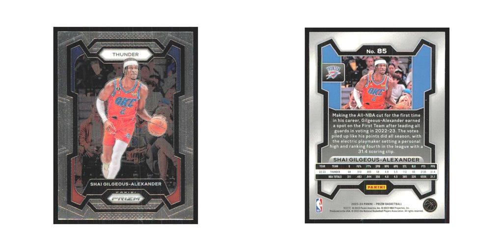 Shai Gilgeous-Alexander 2023 Panini Prizm #85 Oklahoma City Thunder NM