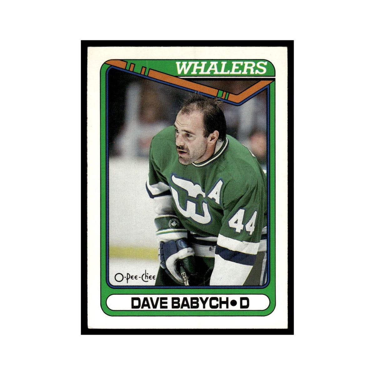 Dave Babych 1990 O-Pee-Chee #328 Hartford Whalers Hockey Card EX