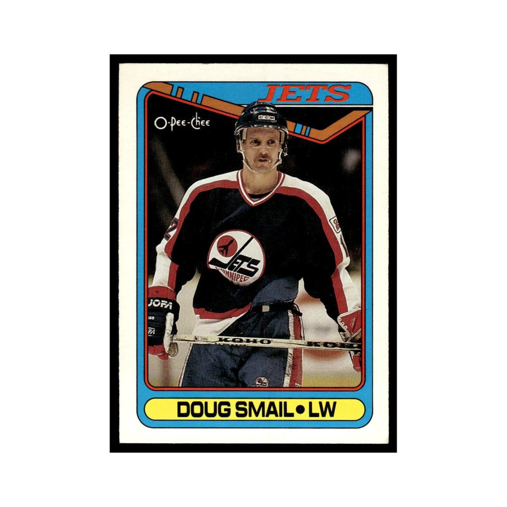 Doug Smail 1990 O-Pee-Chee #268 Winnipeg Jets Hockey Card EX