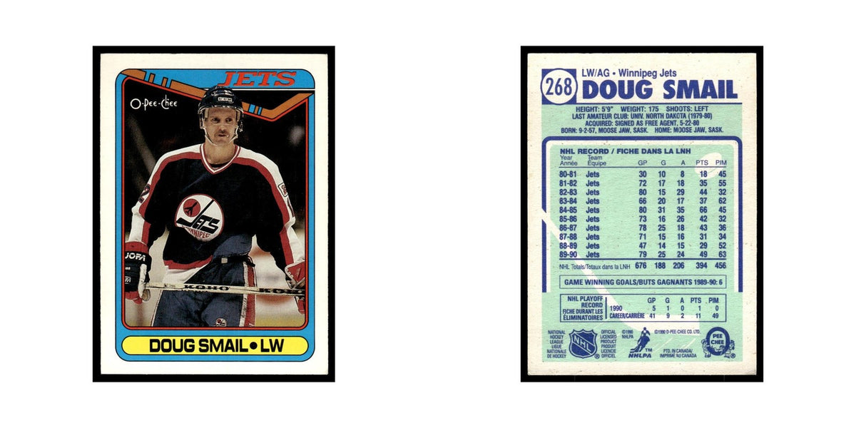 Doug Smail 1990 O-Pee-Chee #268 Winnipeg Jets Hockey Card EX