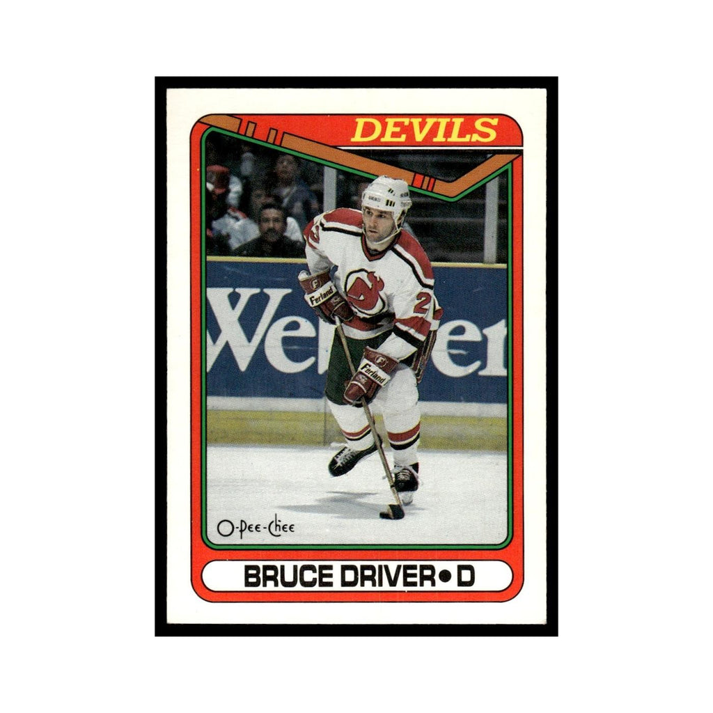 Bruce Driver 1990 O-Pee-Chee #172 New Jersey Devils Hockey Card EX