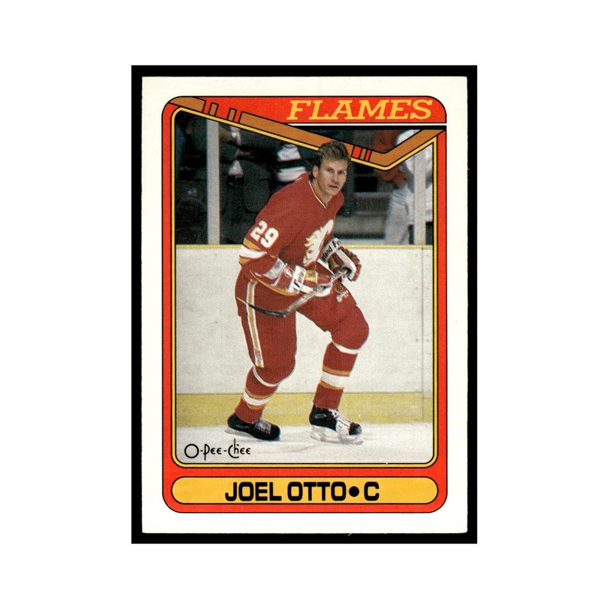 Joel Otto 1990 O-Pee-Chee #369 Calgary Flames Hockey Card EX
