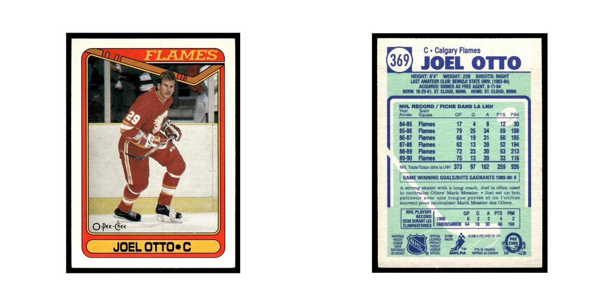 Joel Otto 1990 O-Pee-Chee #369 Calgary Flames Hockey Card EX