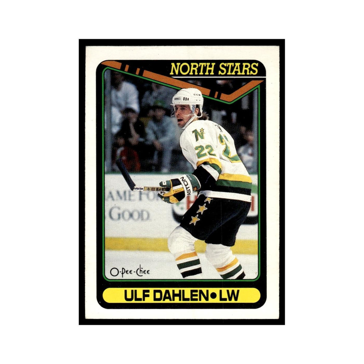 Ulf Dahlen 1990 O-Pee-Chee #12 Minnesota North Stars Hockey Card EX