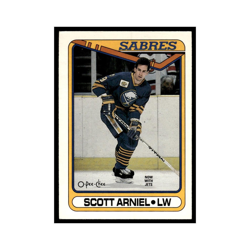 Scott Arniel 1990 O-Pee-Chee #324 Buffalo Sabres Hockey Card EX