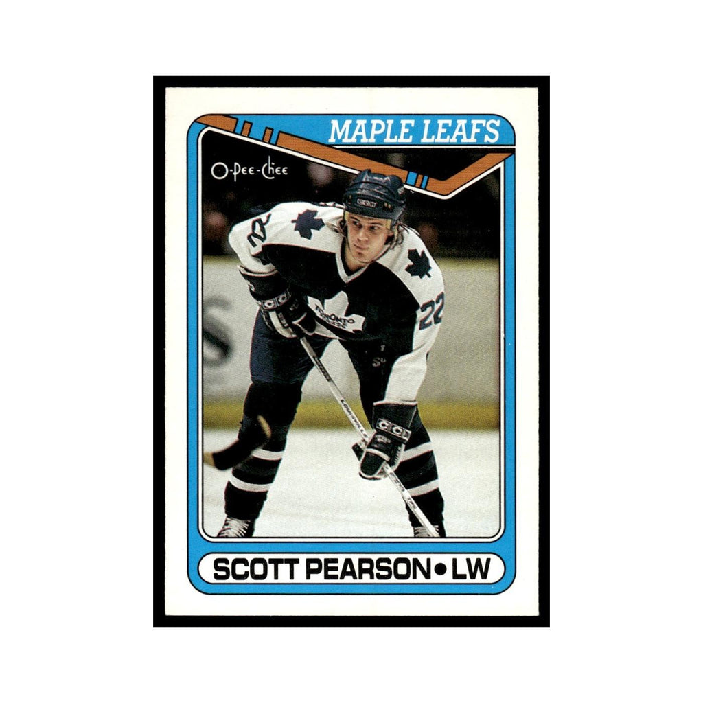 Scott Pearson Rookie 1990 O-Pee-Chee #356 Toronto Maple Leafs Hockey Card EX