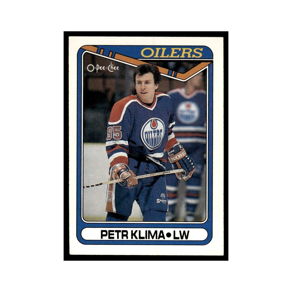 Petr Klima 1990 O-Pee-Chee #85 Edmonton Oilers Hockey Card EX