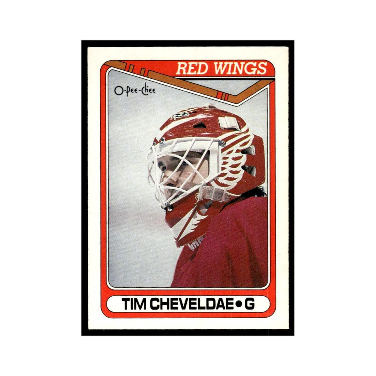 Tim Cheveldae Rookie 1990 O-Pee-Chee #430 Detroit Red Wings Hockey Card EX