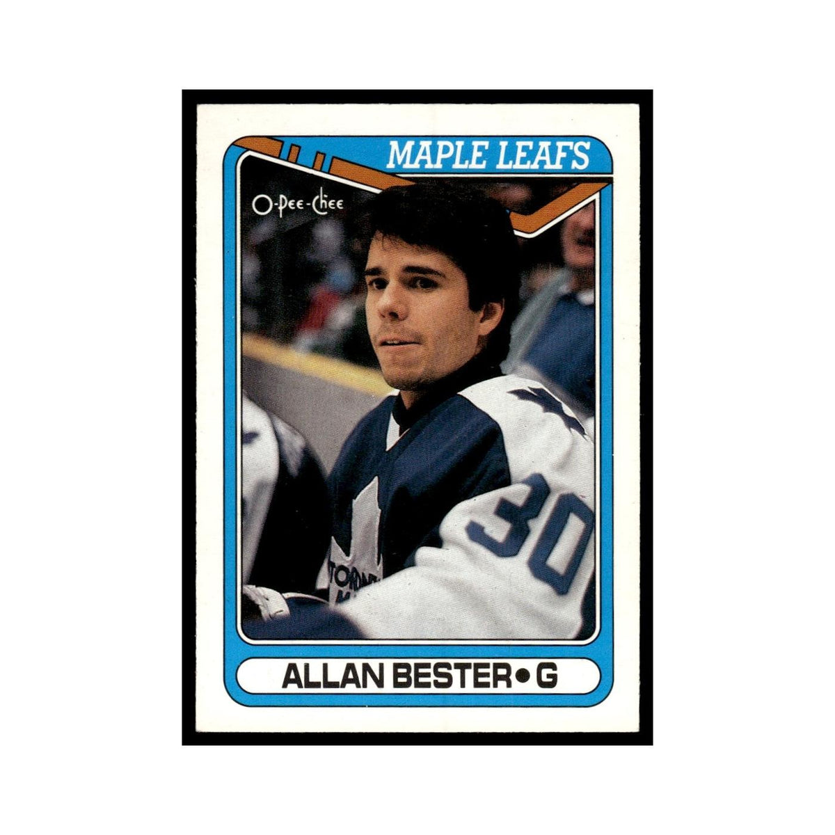 Allan Bester 1990 O-Pee-Chee #32 Toronto Maple Leafs Hockey Card EX