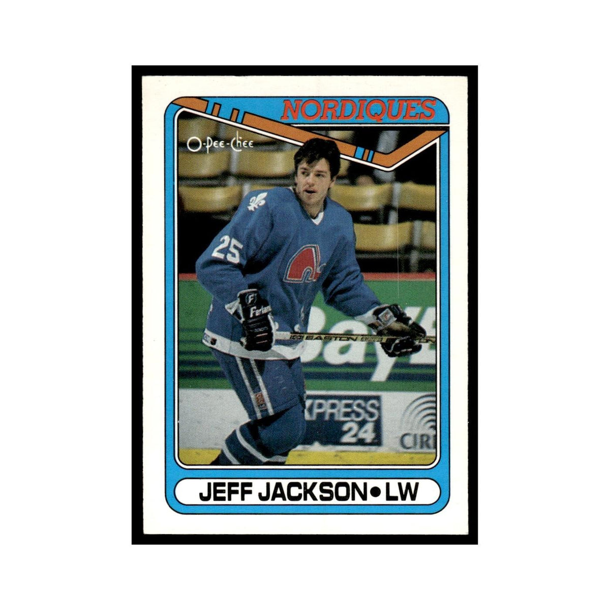 Jeff Jackson 1990 O-Pee-Chee #249 Quebec Nordiques Hockey Card EX