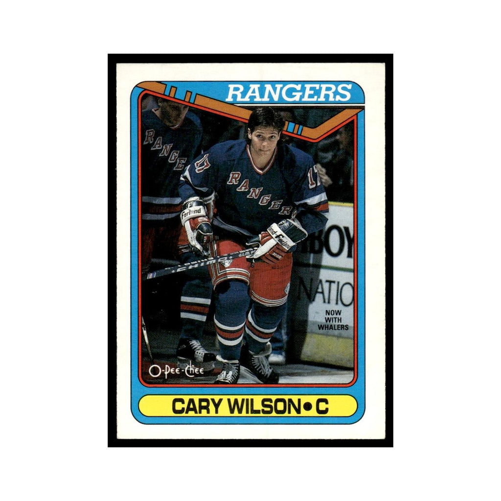 Carey Wilson 1990 O-Pee-Chee #54 New York Rangers Hockey Card EX