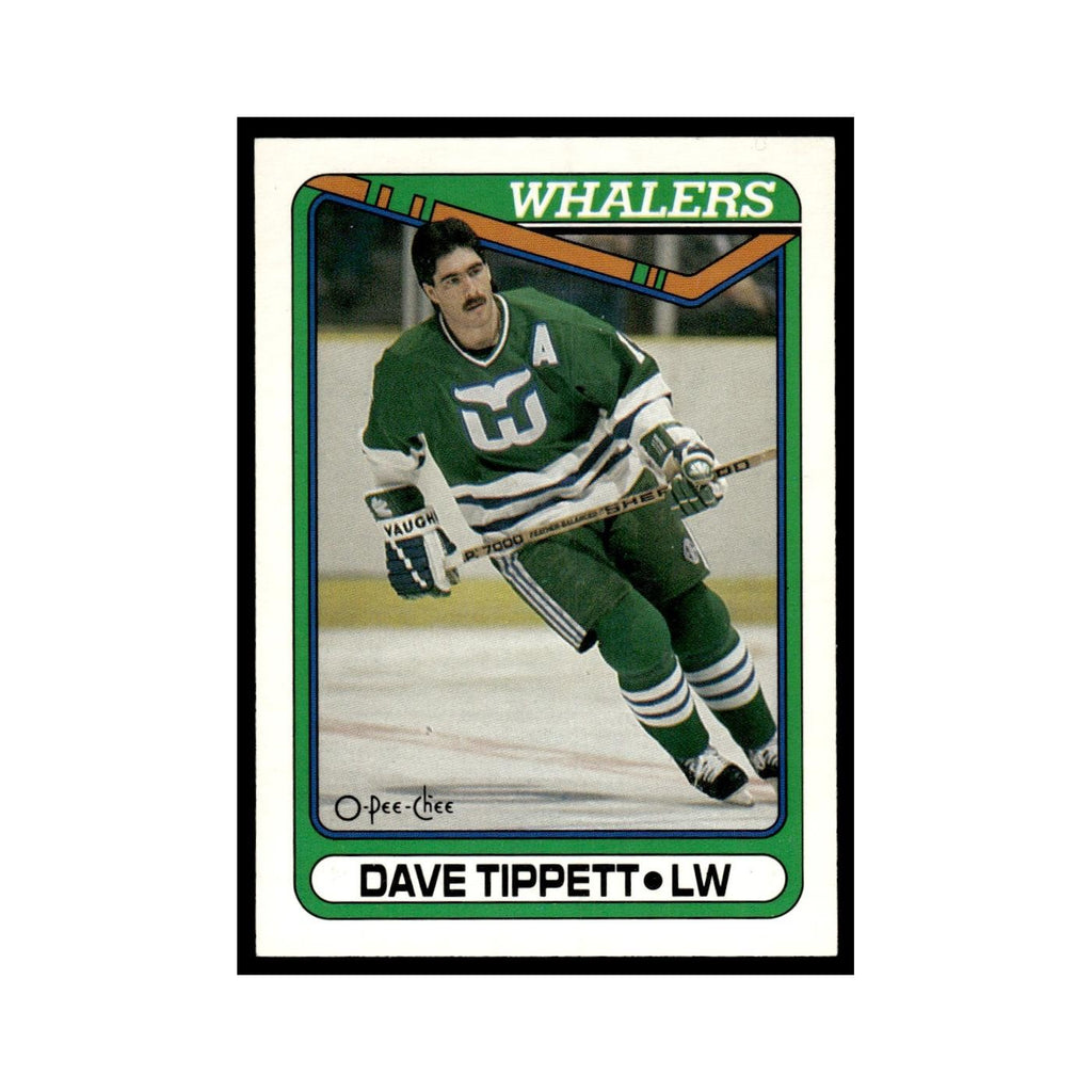 Dave Tippett 1990 O-Pee-Chee #183 Hartford Whalers Hockey Card EX