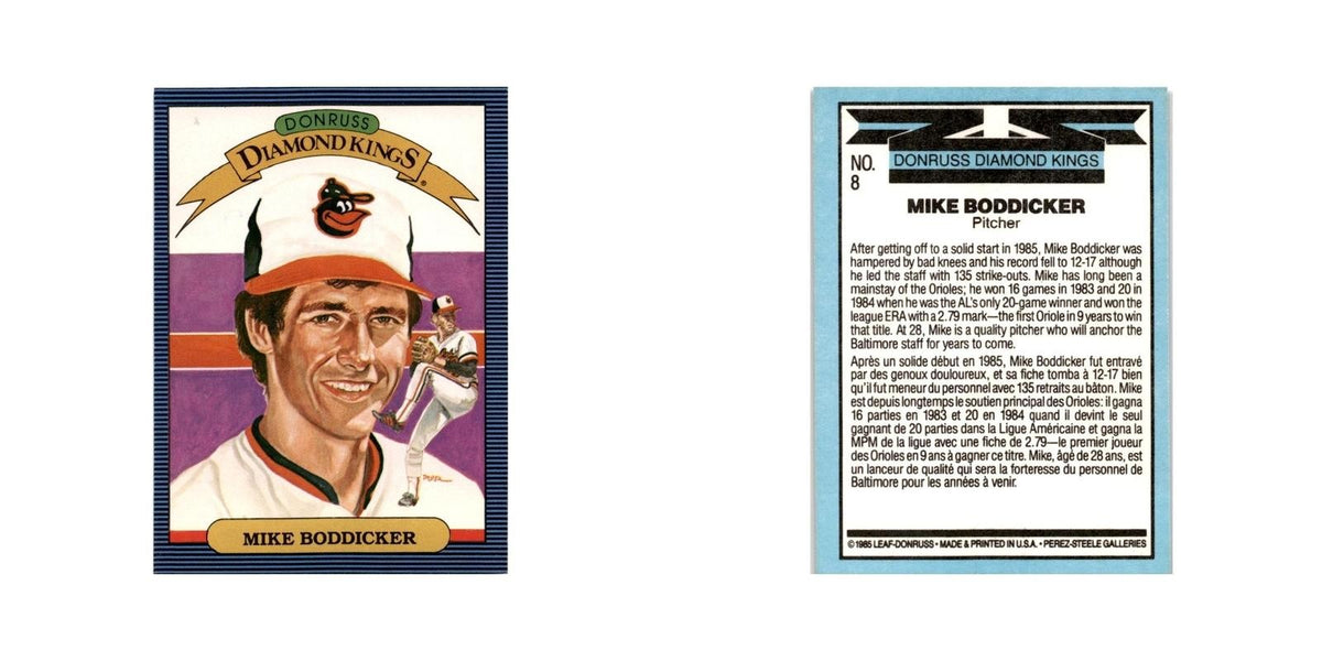 Mike Boddicker 1986 Leaf #8 Baltimore Orioles Baseball Card NM