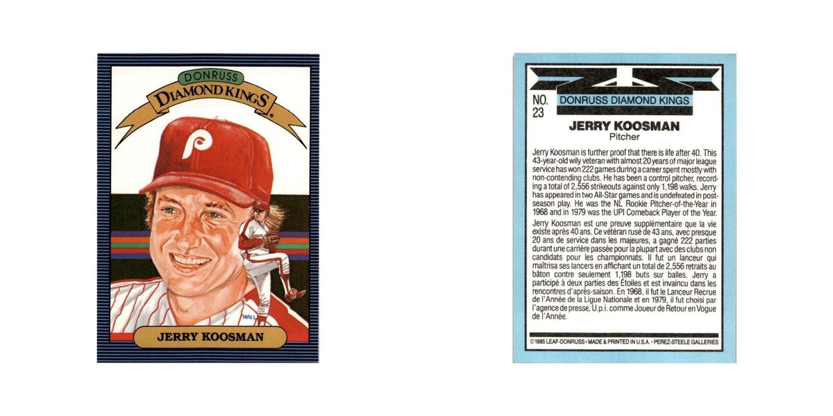 Jerry Koosman 1986 Leaf #23 Philadelphia Phillies Baseball Card NM