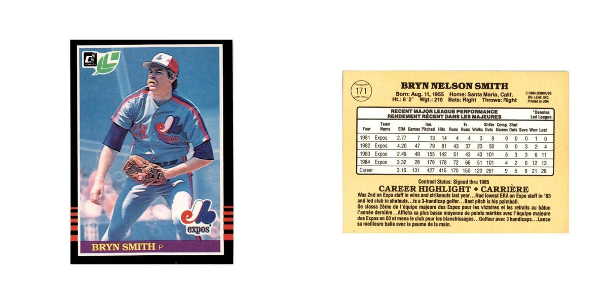 Bryn Smith 1985 Leaf #171 Montreal Expos Baseball Card NM