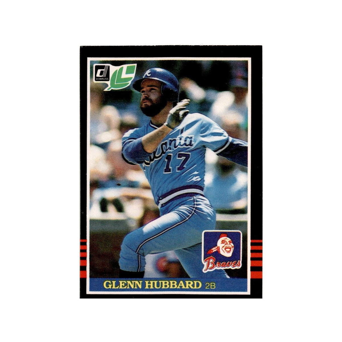 Glenn Hubbard 1985 Leaf #242 Atlanta Braves Baseball Card NM