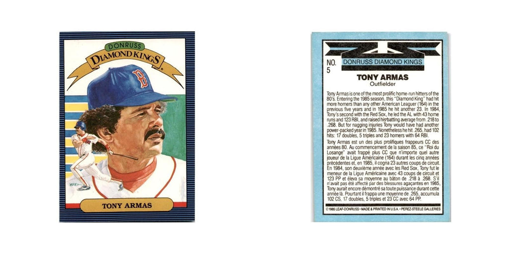 Tony Armas 1986 Leaf #5 Boston Red Sox Baseball Card NM