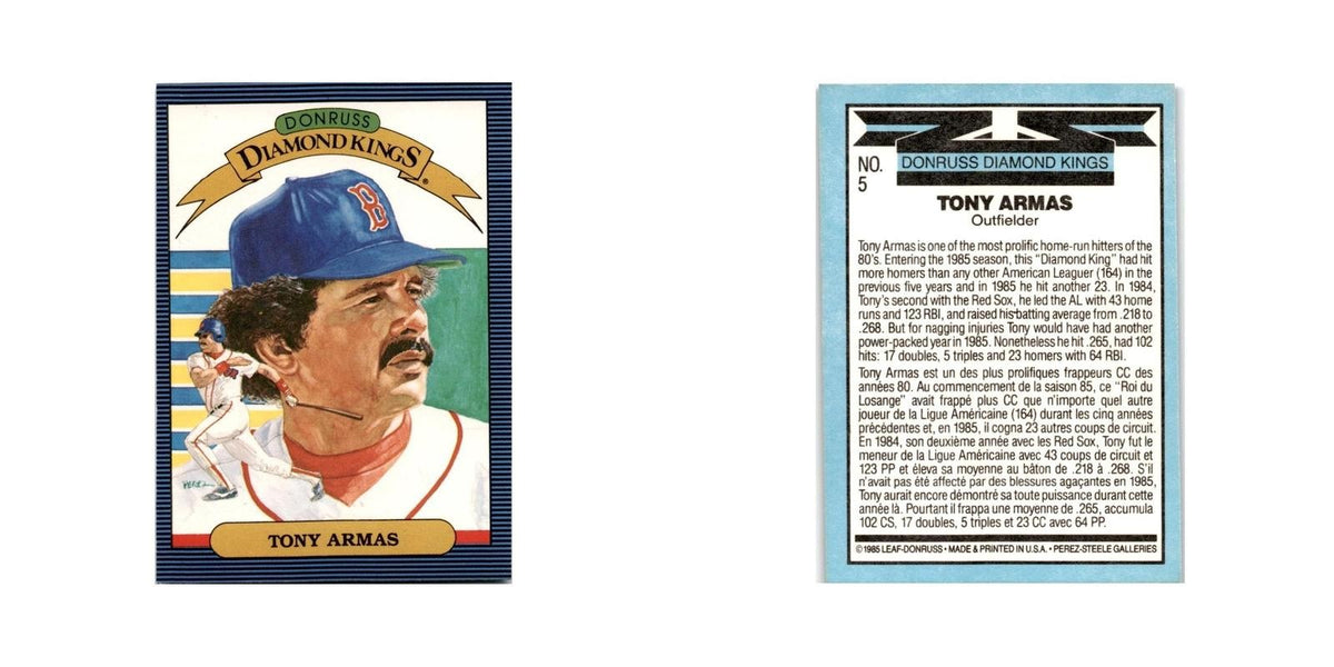 Tony Armas 1986 Leaf #5 Boston Red Sox Baseball Card NM