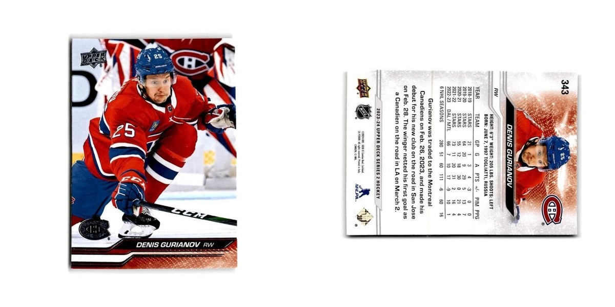 2023 Upper Deck Denis Gurianov Montreal Canadiens #343
