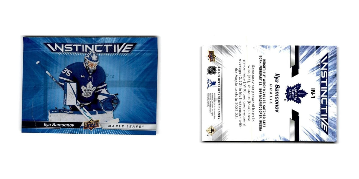 2023 Upper Deck Instinctive Ilya Samsonov Toronto Maple Leafs #IN-1