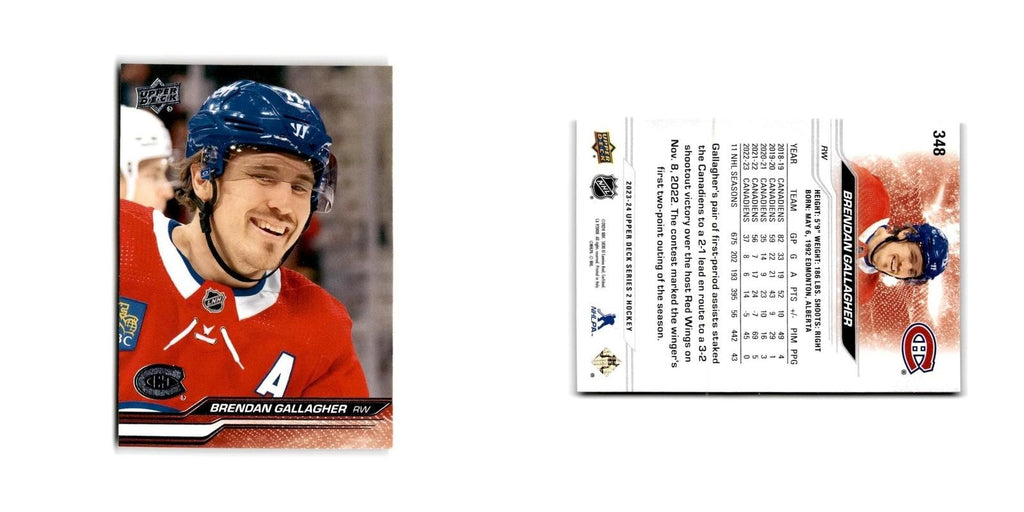 2023 Upper Deck Brendan Gallagher Montreal Canadiens #348