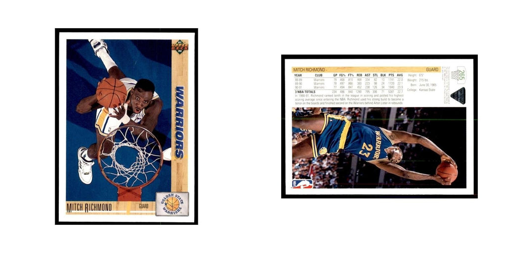 1991 Upper Deck Mitch Richmond Basketball Cards #265