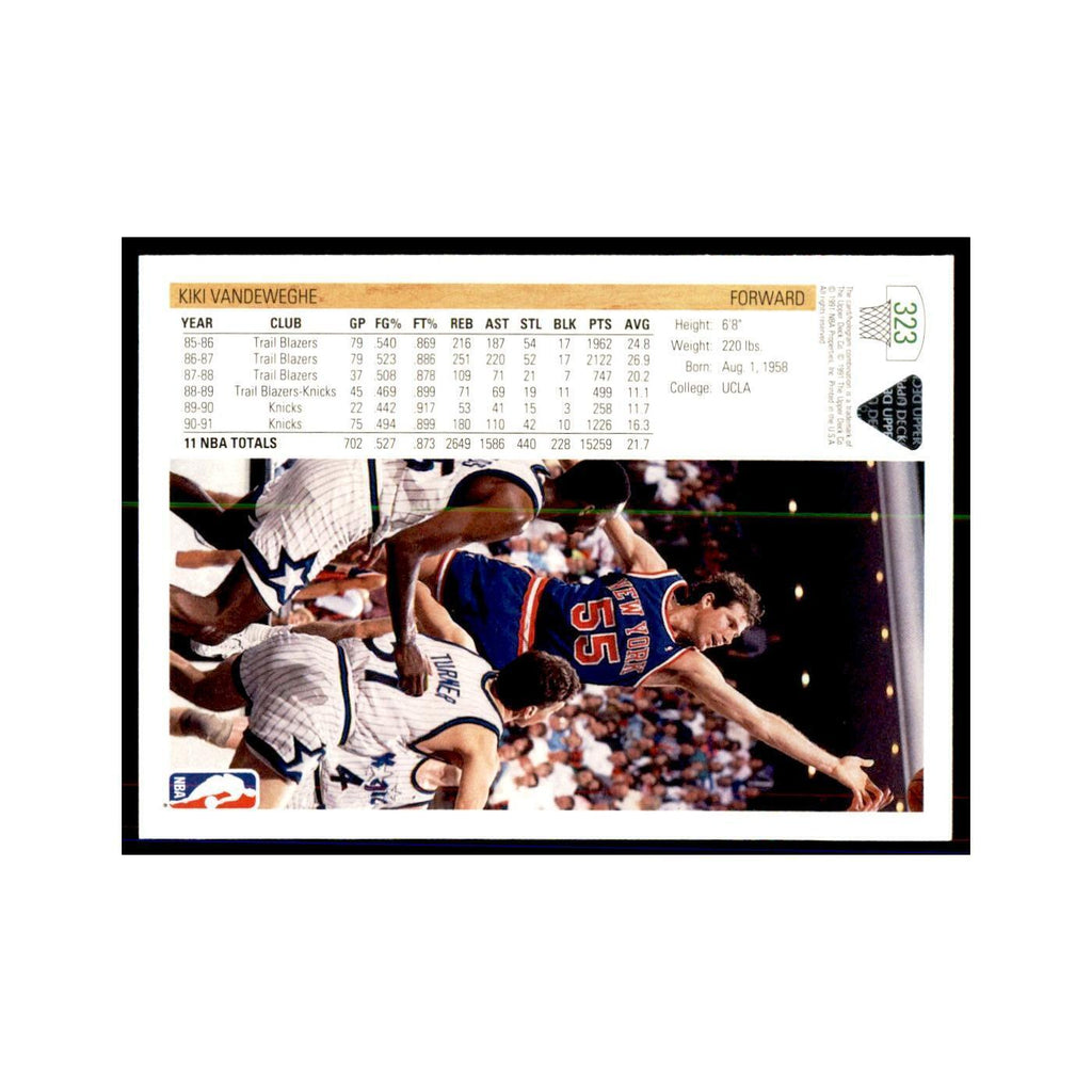1991 Upper Deck Kiki Vandeweghe Basketball Cards #323
