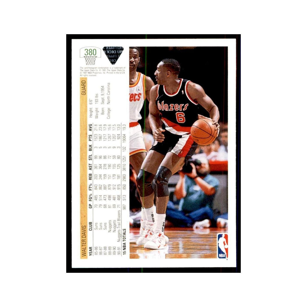 1991 Upper Deck Walter Davis Basketball Cards #380