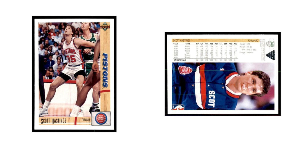 1991 Upper Deck Scott Hastings Basketball Cards #340