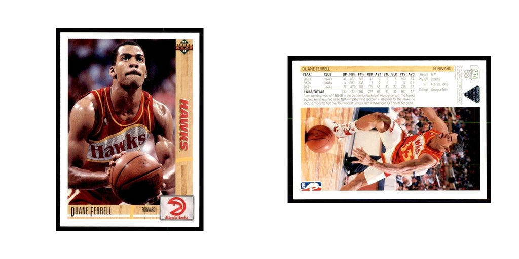 1991 Upper Deck Duane Ferrell Basketball Cards #274