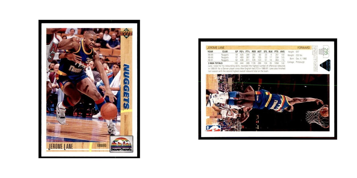 1991 Upper Deck Jerome Lane Basketball Cards #295