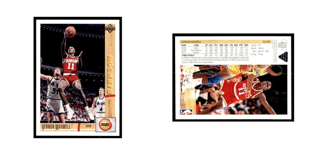 1991 Upper Deck Vernon Maxwell Basketball Cards #275