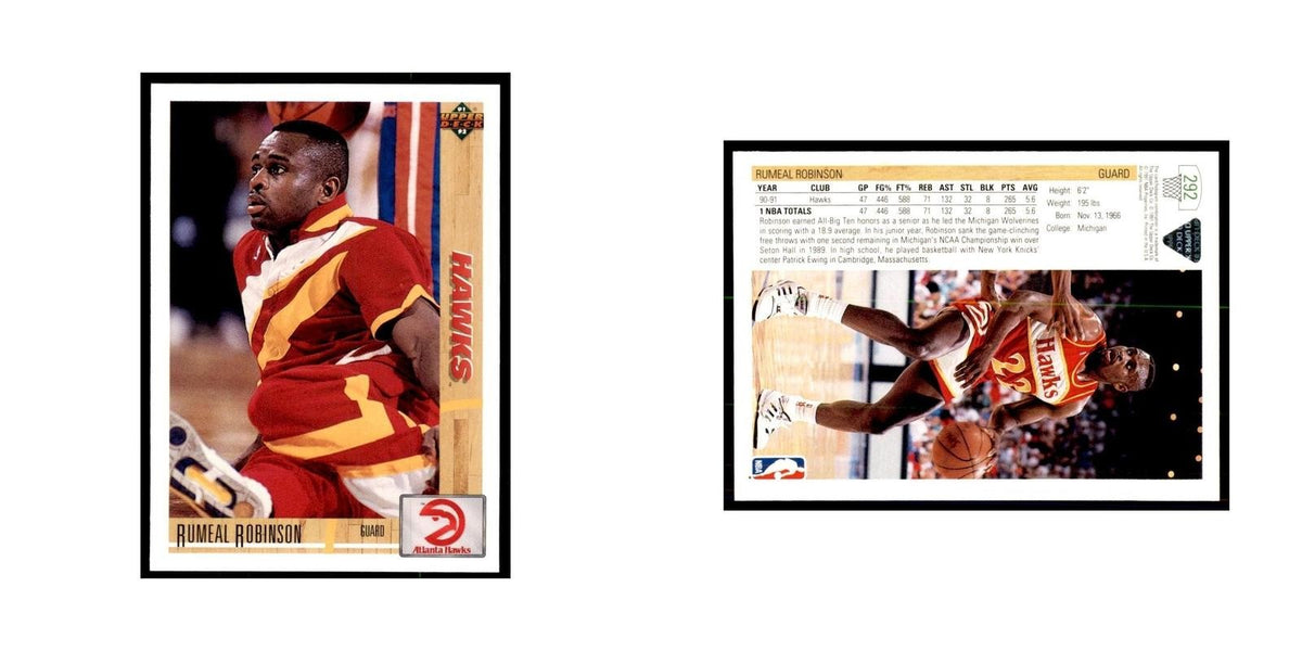 1991 Upper Deck Rumeal Robinson Basketball Cards #292