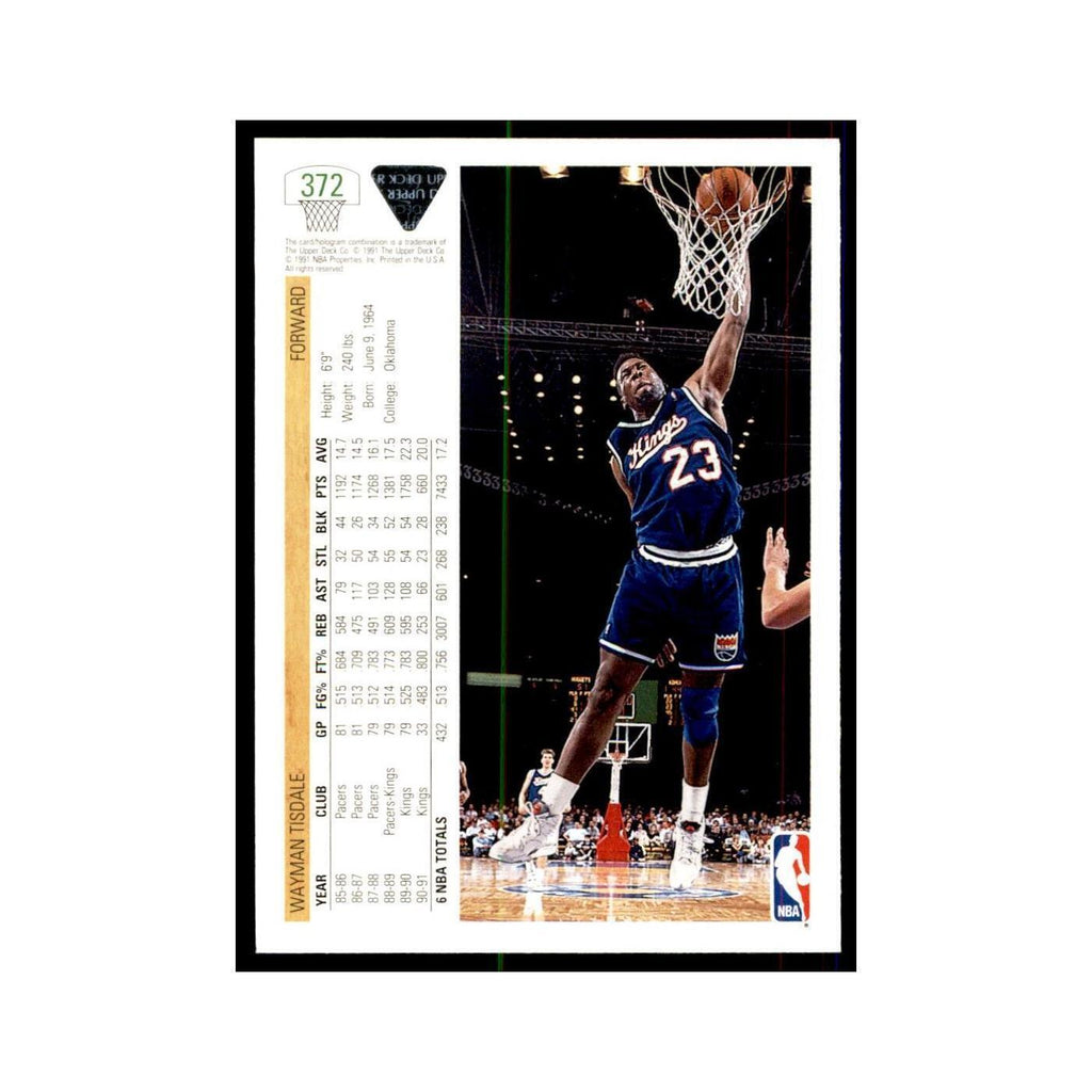 1991 Upper Deck Wayman Tisdale Basketball Cards #372