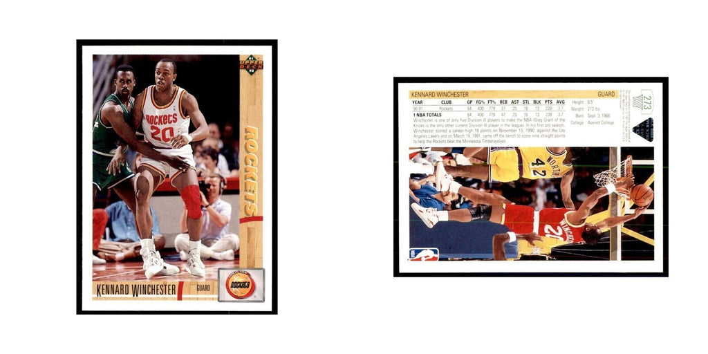 1991 Upper Deck Kennard Winchester Basketball Cards #273