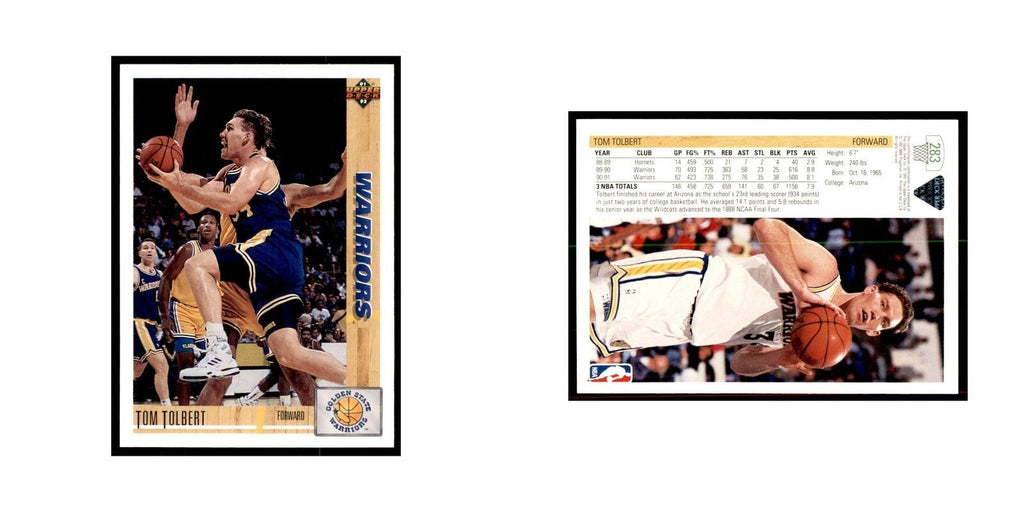 1991 Upper Deck Tom Tolbert Basketball Cards #283
