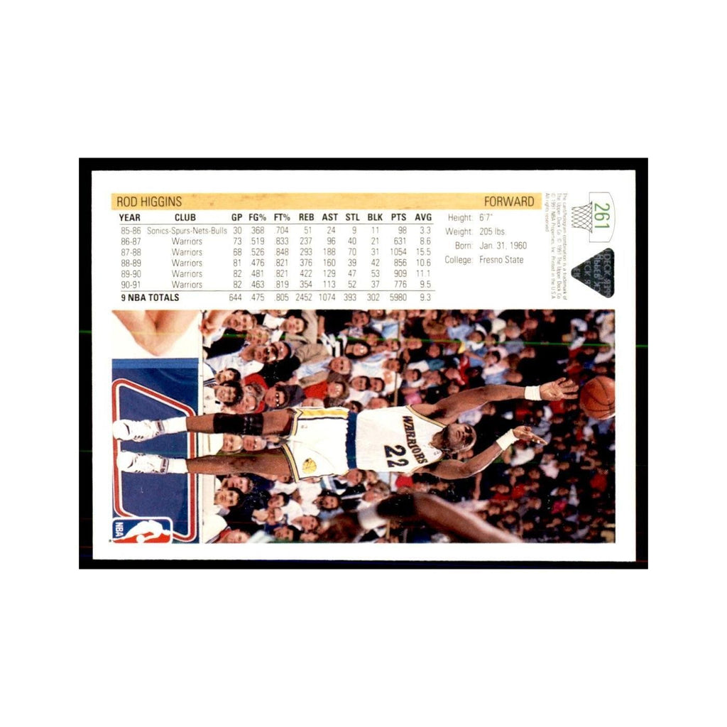 1991 Upper Deck Rod Higgins Basketball Cards #261