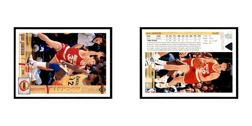 1991 Upper Deck Dave Jamerson Basketball Cards #296