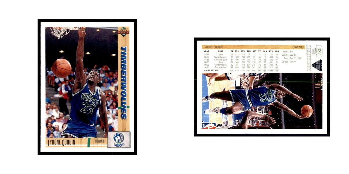 1991 Upper Deck Tyrone Corbin Basketball Cards #322